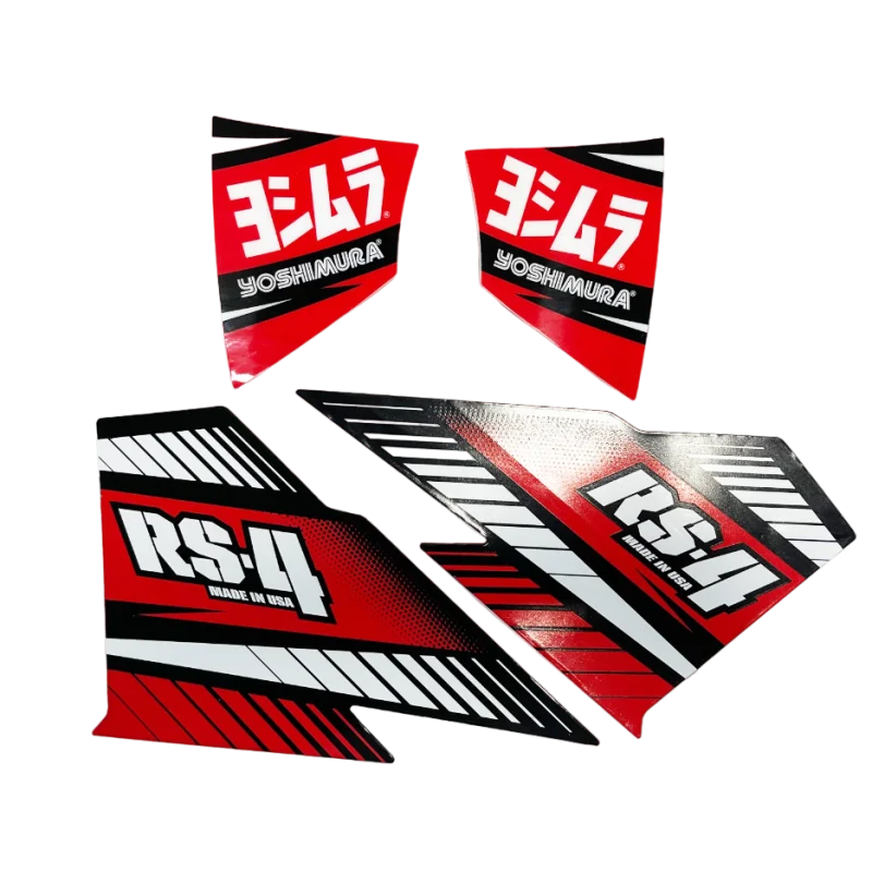 Yoshimura RS4 End Cap Sticker Autocollants kit