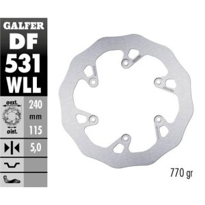 Hinten Bremsscheibe full Galfer 240mm- Yamaha