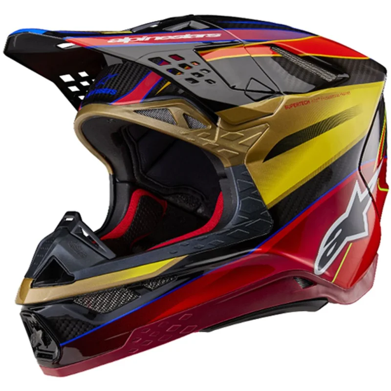 Helm Alpinestars SM10 ERA GOLD YELLOW RIO RED