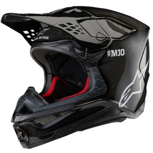 Casque Alpinestars SM10 SOLID CARBON BLACK GLOSS