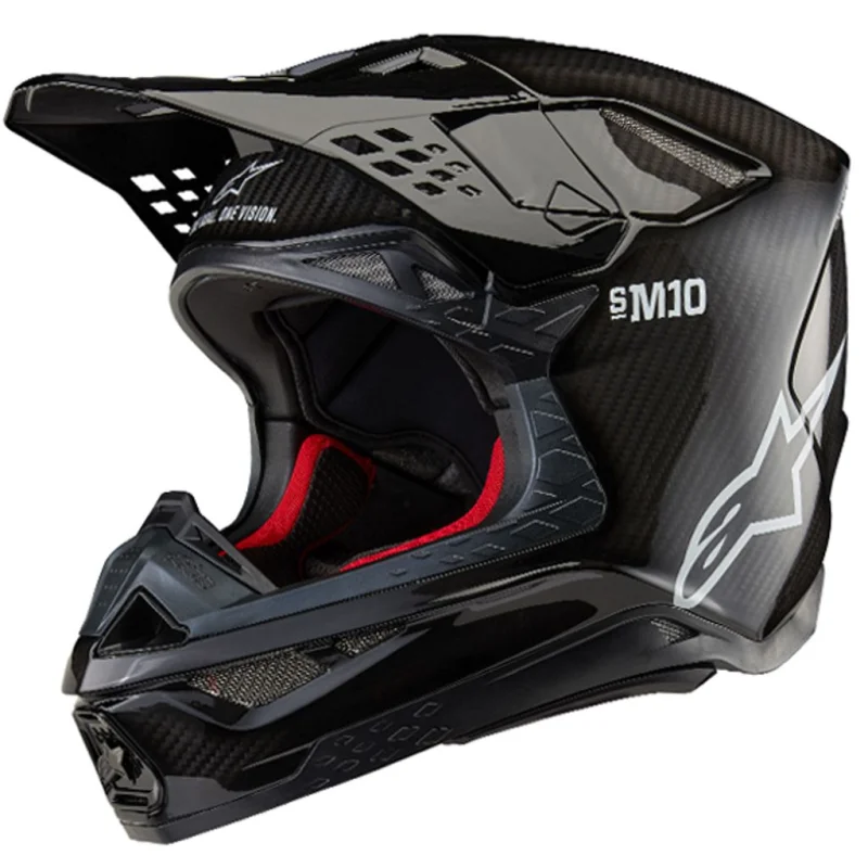 Casque Alpinestars SM10 SOLID CARBON BLACK GLOSS