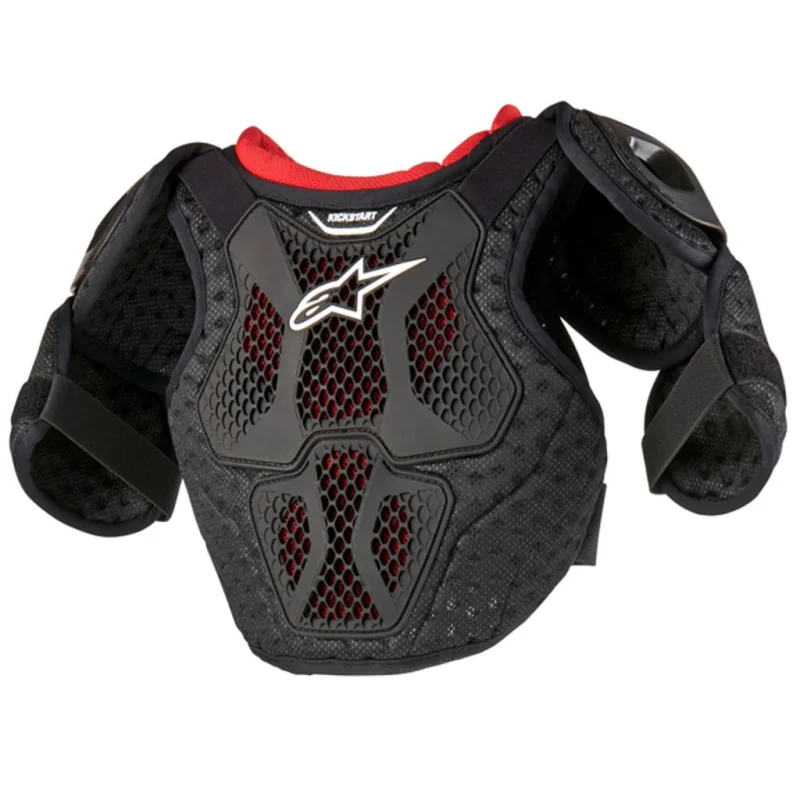 Pettorina Alpinestars Bambino ACTION KICKSTART Nera Rossa