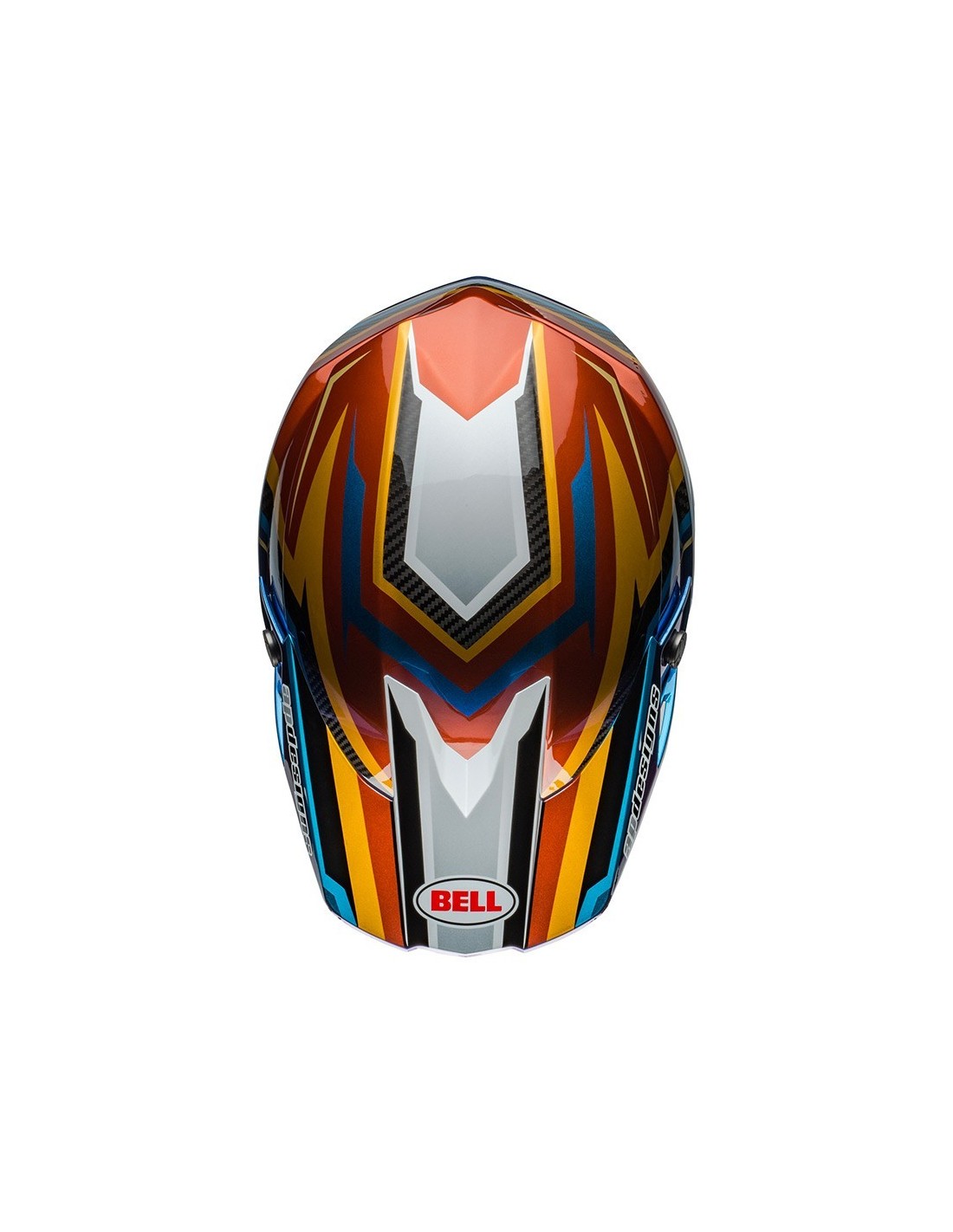 Helmet Bell Moto 10 Spherical 2024 Tomac bianco/oro ECE 06