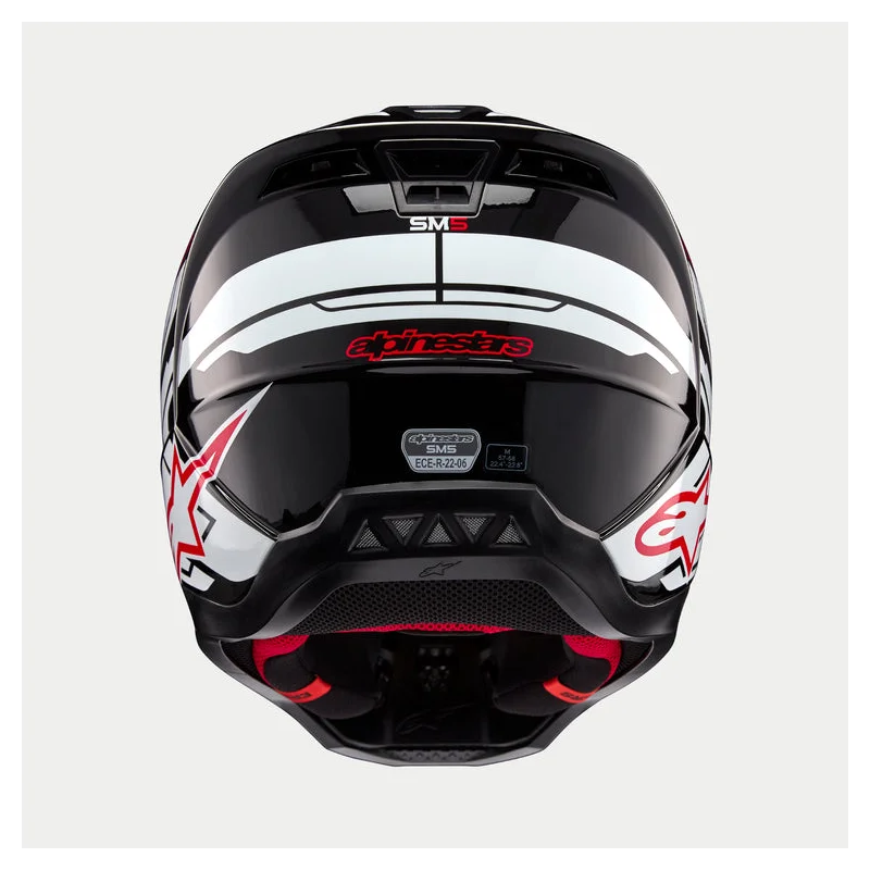 Helmet Alpinestars ACTION 2 Black/White/Bright Red Glossy