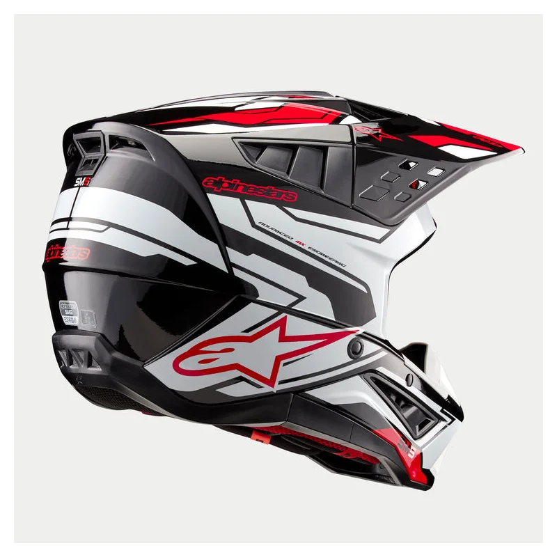 Helmet Alpinestars ACTION 2 Black/White/Bright Red Glossy