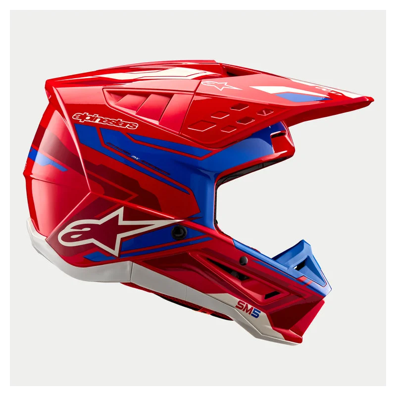 Helmet Alpinestars ACTION 2 Bright Red/Blue Glossy
