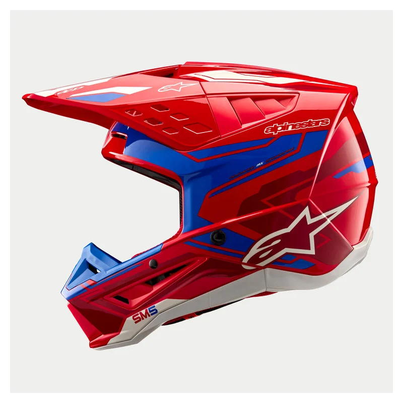 Casco Alpinestars SM5 ACTION 2 Bright Red/Blue Glossy
