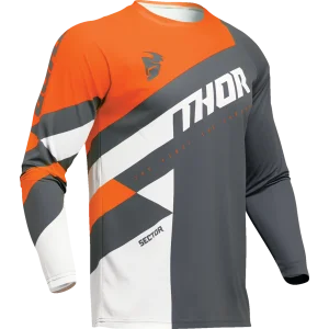 Maglia Thor Sector Checker Charcoal, Orange