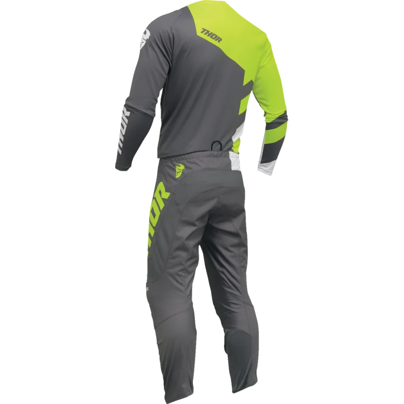 Maglia Thor Sector Checker Grigia Giallo Fluo