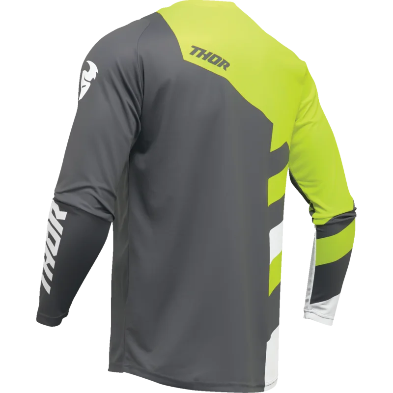 Maglia Thor Sector Checker Grigia Giallo Fluo