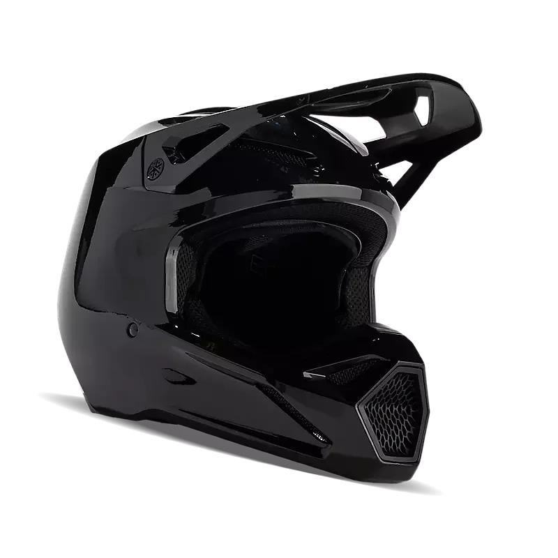 Casque de motocross FOX V1 Solid Black Gloss