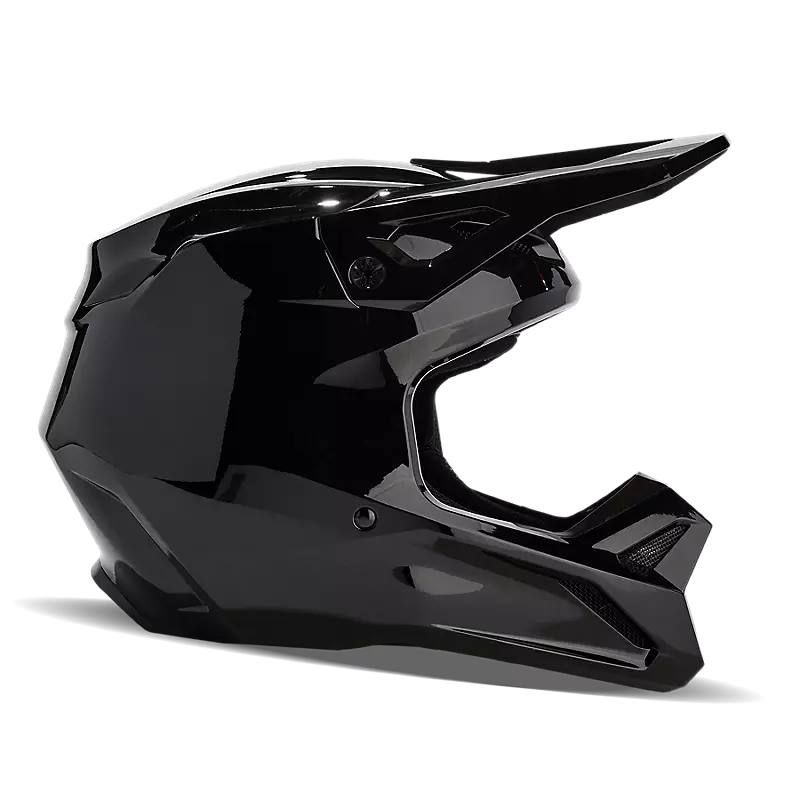 Helm FOX V1 Solid Black Gloss