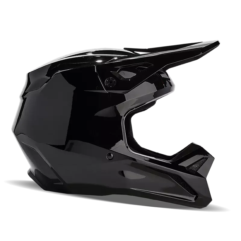 Helm FOX V1 Solid Black Gloss