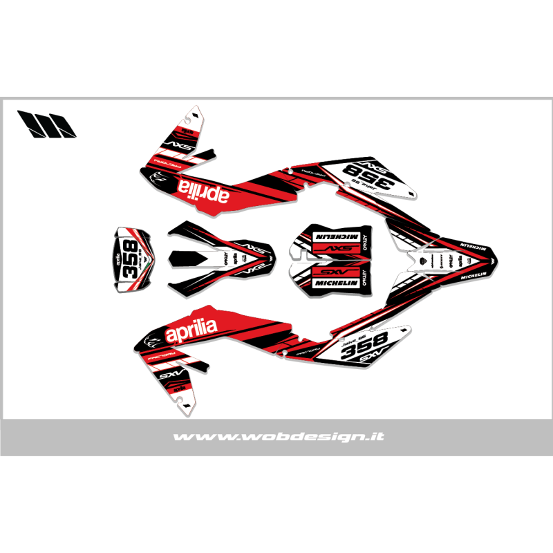 Dekorset Aprilia SX - RX - MX "OEM