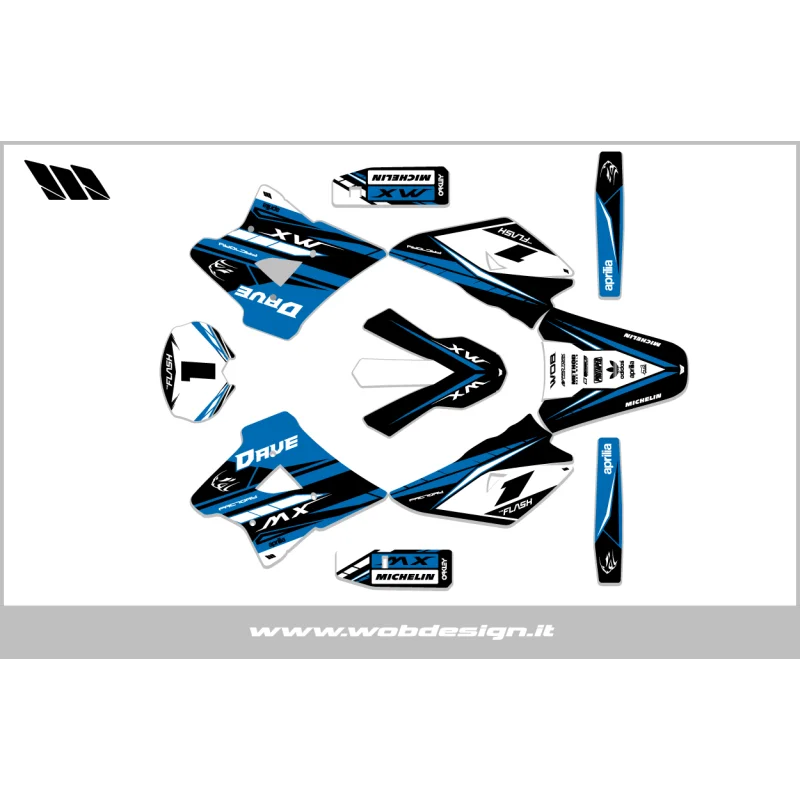 Kit grafiche Aprilia SX - RX - MX "Blue