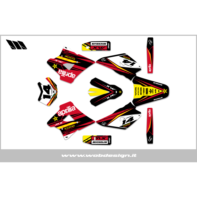Dekorset Aprilia SX - RX - MX "Rockstar