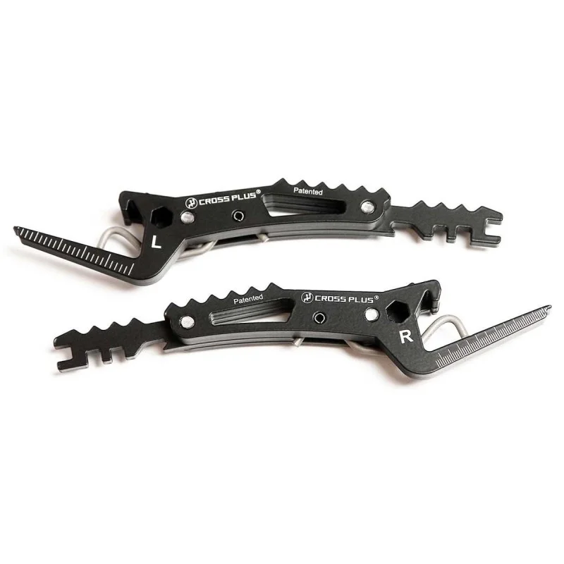 Universal passenger footpegs black cross - enduro - motard