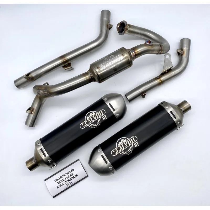 Scarico completo Scalvini - Vent 125 4T 2022-2024 silenziatore anodizzato nero