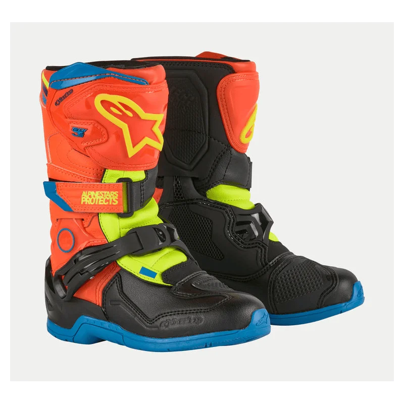 Boots Tech 3S Kids Alpinestars Orange/Blue/Yellow 2024