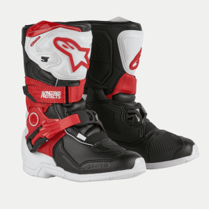Motocross Stiefel Tech 3S Kids Alpinestars Weiß Rot Schwarz