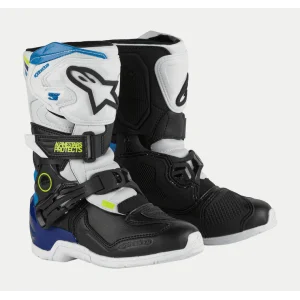Boots Tech 3S Kids Alpinestars Bianco Blu Nera 2024