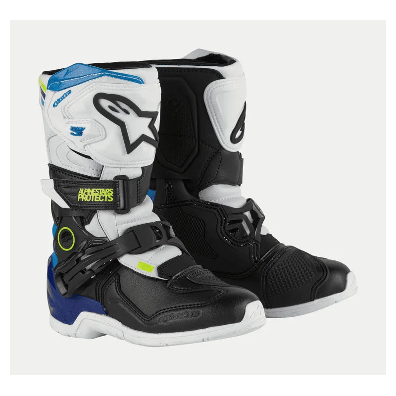 Motocross Stiefel Tech 3S Kids Alpinestars weiß blau schwarz