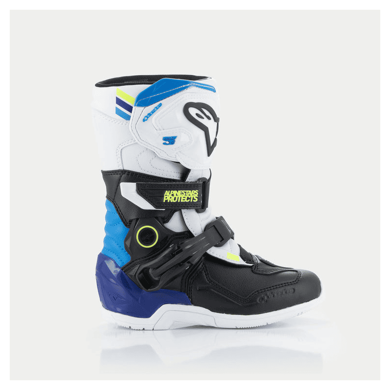 Boots Tech 3S Kids Alpinestars Bianco Blu Nera 2024