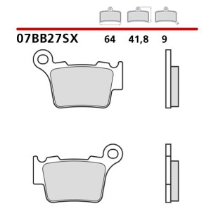 Pastiglie freno Brembo mescola SX | posteriori