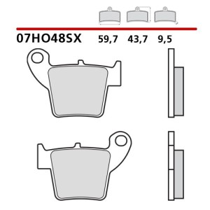 Brake pads Brembo compound SX-rear