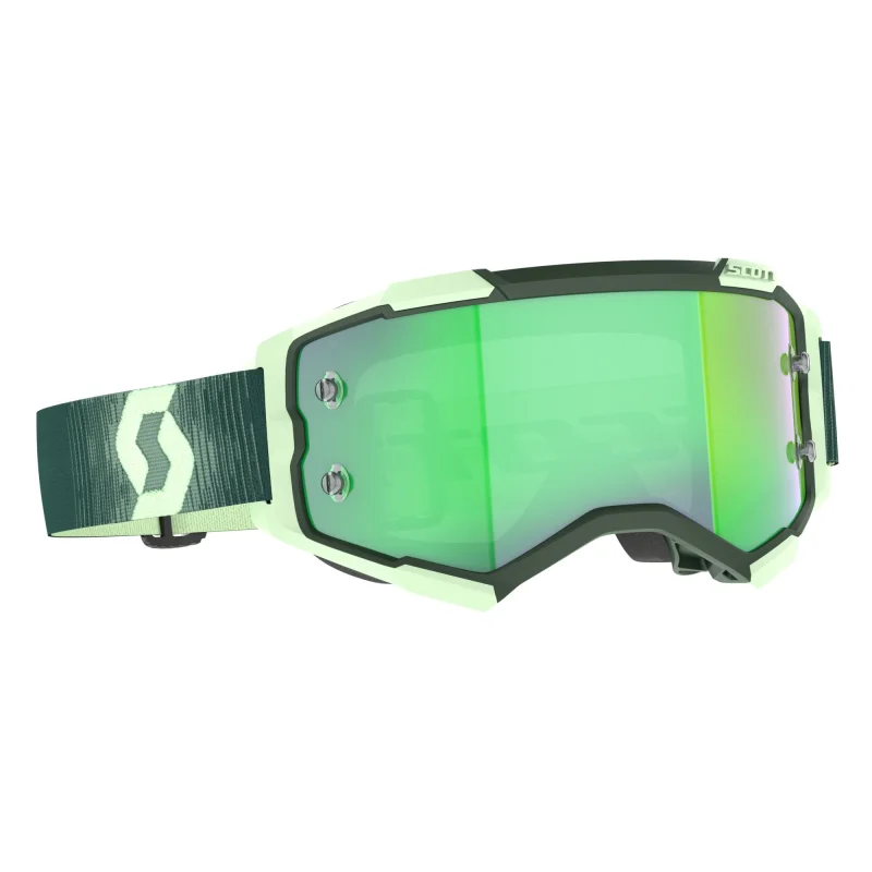 Maschera Scott Fury dark green/mint green Lente Green Chrome 2728287703279