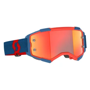 Crossbrille Scott Fury Dark Blue Neon Red with Orange Chrome Lens