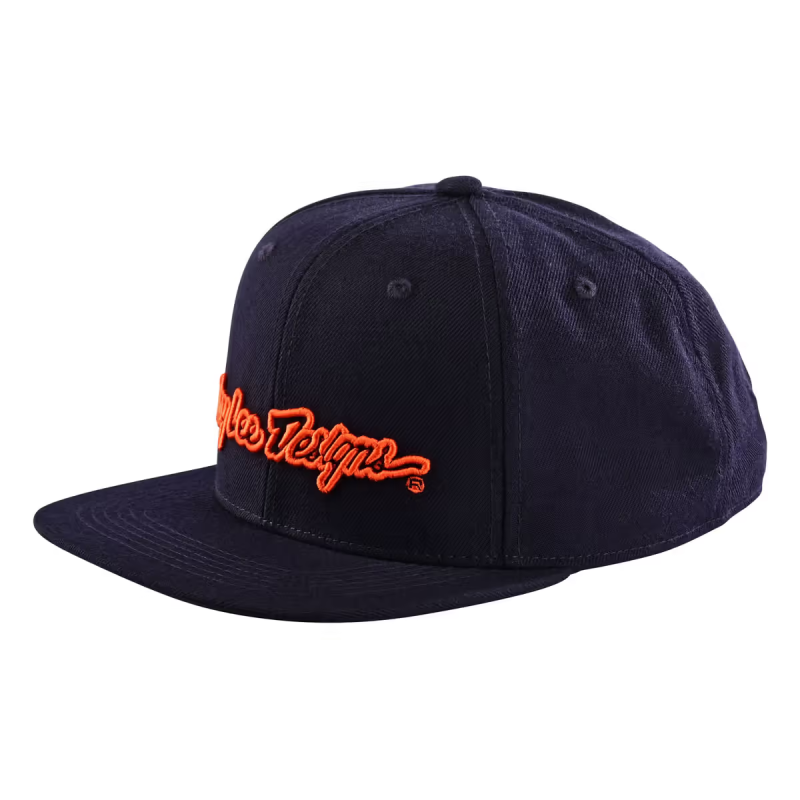 Snapback Troy Lee Designs Signature Navy Orange