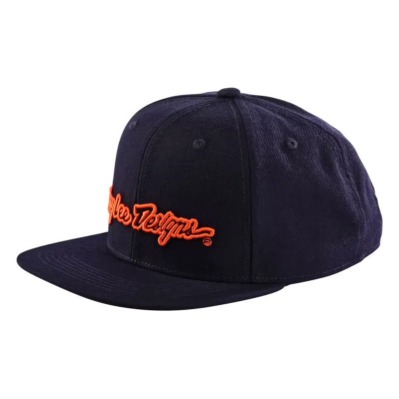Snapback Troy Lee Designs Signature Navy Orange