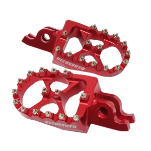 Pedane moto in ergal CNC - Honda rosso