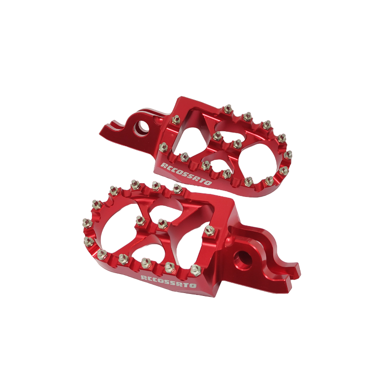 Repose-pieds ergal CNC - Honda rouge