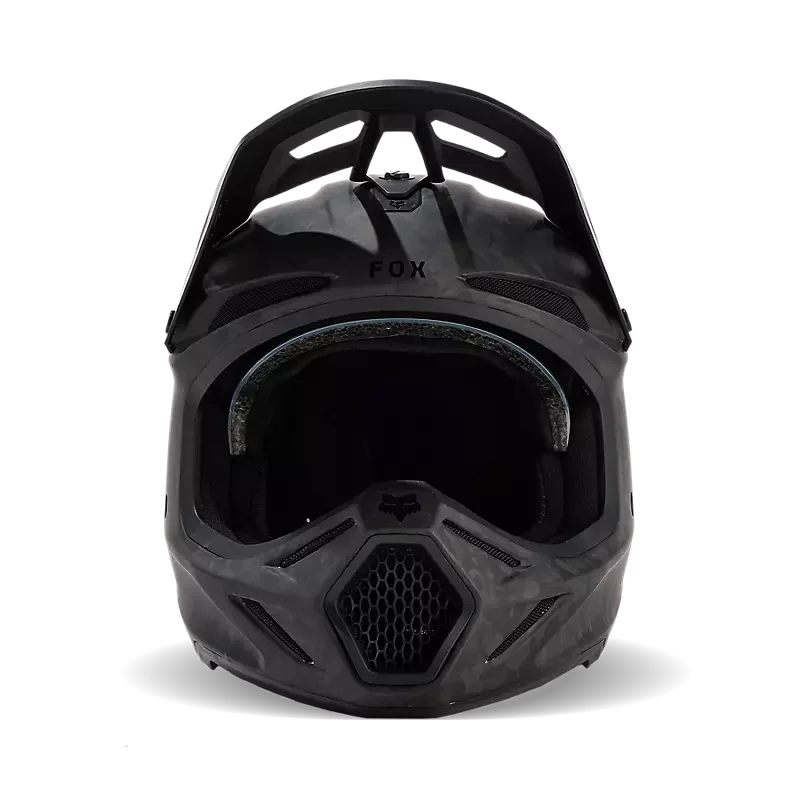 Casco FOX V3 RS Carbon Solid nero opaco