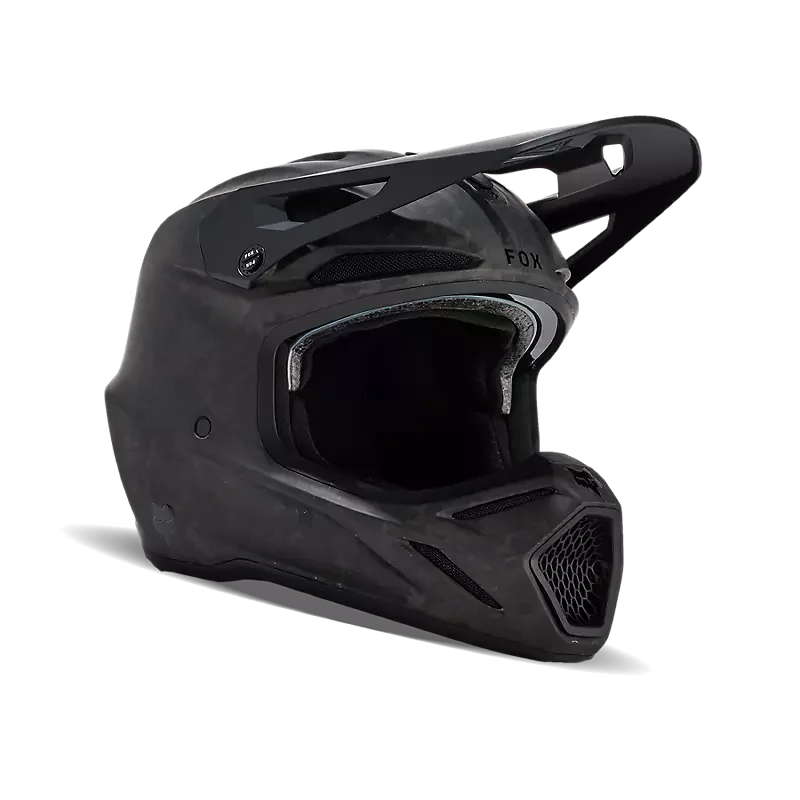 Helmet FOX V3 RS Carbon Solid Matte Black