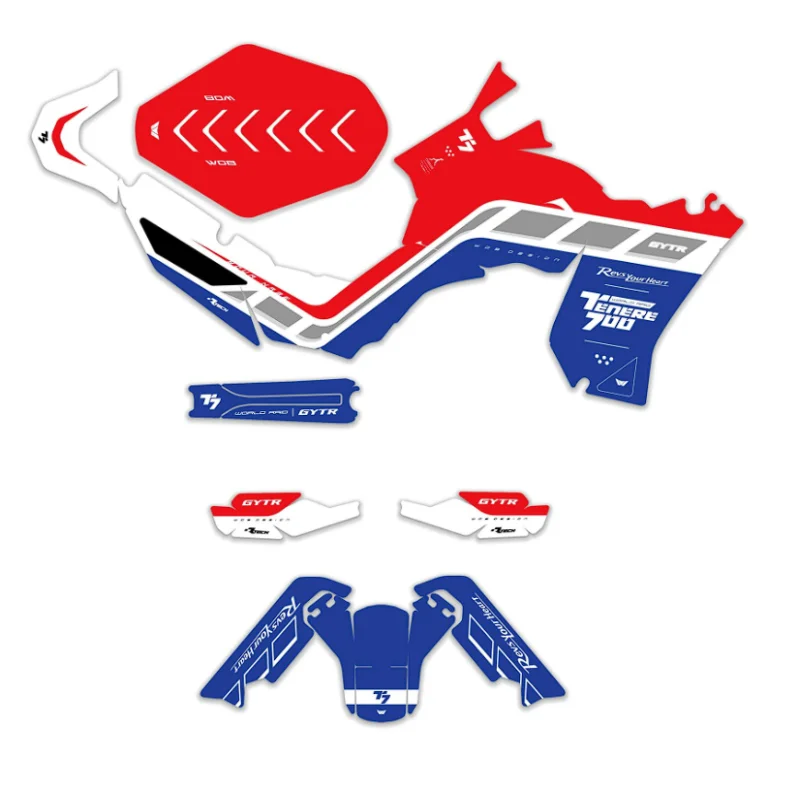 Dekorset “Homeland Red” Yamaha Ténéré 700 - World Raid - Rtech restyling revolution T7