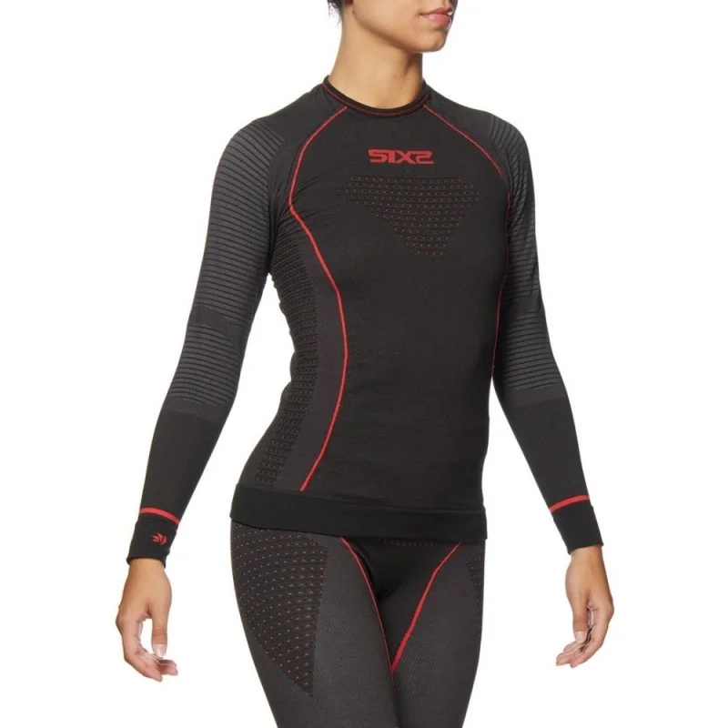 Underwear Jersey SIXS Long Sleeve "Winter" Black Red