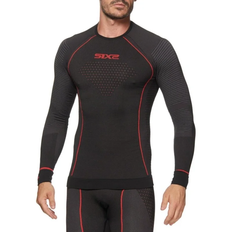 Underwear Jersey SIXS Long Sleeve "Winter" Black Red