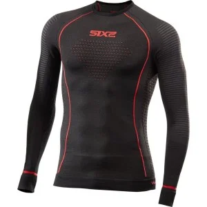 Maglia Tecnica Maniche lunghe invernale SIXS Nera/Rossa