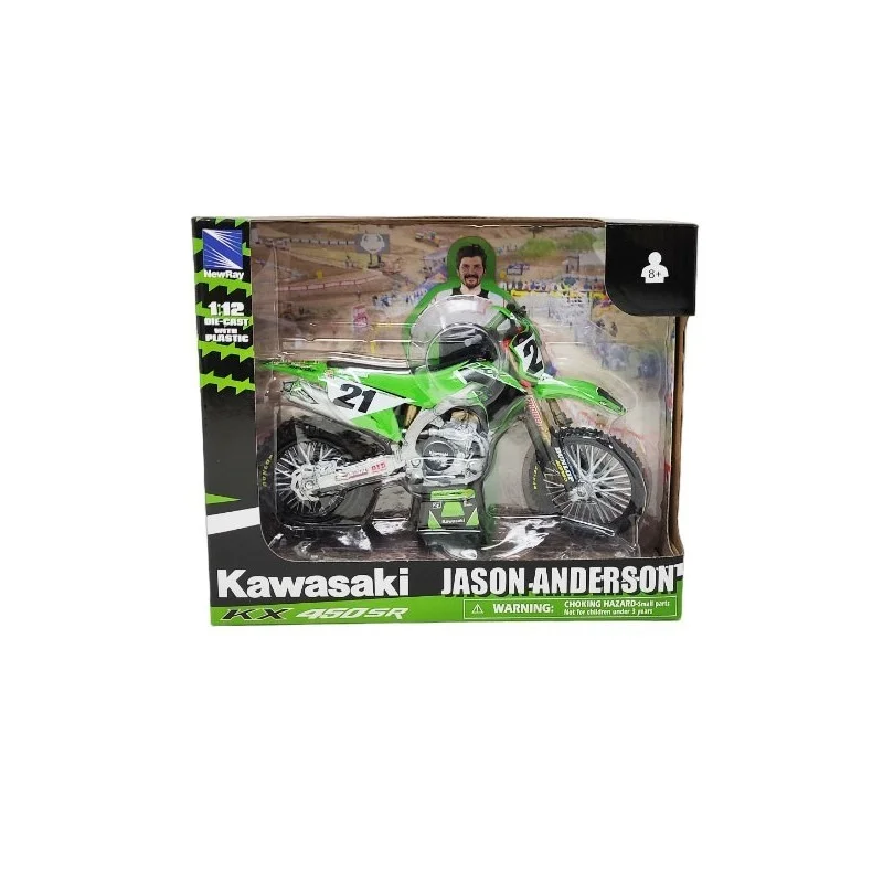 Diecast bike model Kawasaki KX 450 Anderson 21 1:12