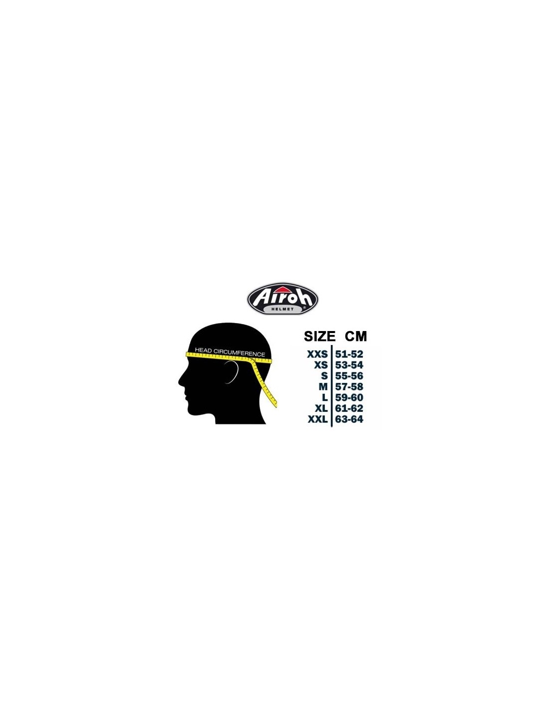 Airoh sales helmet sizing