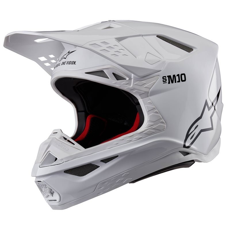 Helmet Alpinestars SM10 SOLID CARBON WHITE GLOSS