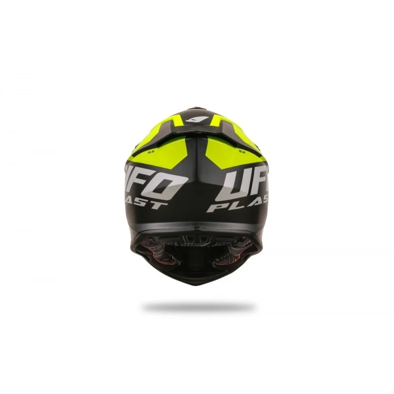 Casco UFO Intrepid Nero Giallo Fluo