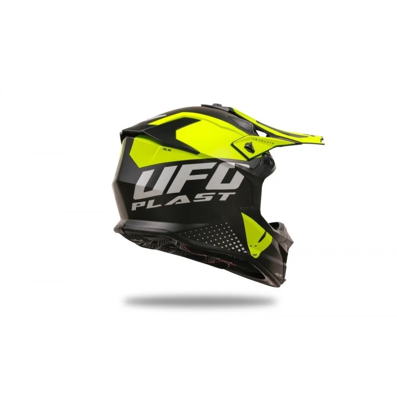 Casco UFO Intrepid Nero Giallo Fluo