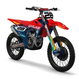 Kits déco moto GasGas "Halftone Red