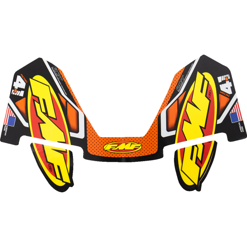 FMF DECAL REPLACEMENT FACTORY 4.1 RCT TITANIUM CARBON WRAP Orange