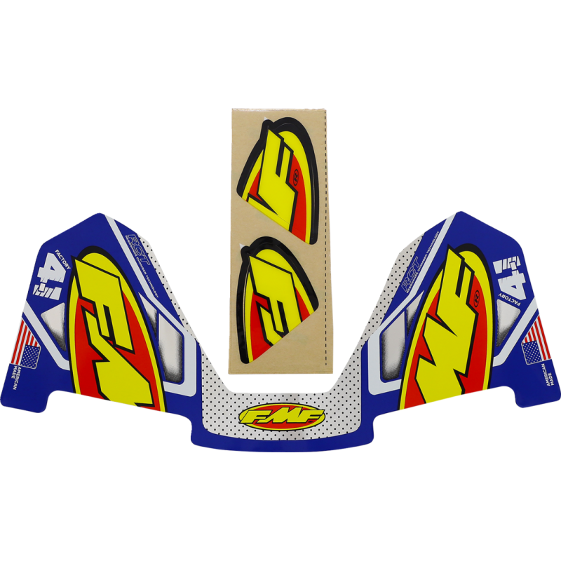 FMF DECAL REPLACEMENT FACTORY 4.1 RCT TITANIUM CARBON WRAP Blue
