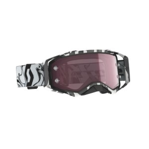 Maschera occhiale Scott Prospect Amplifier Marble Nero/Bianco | lente Rose works